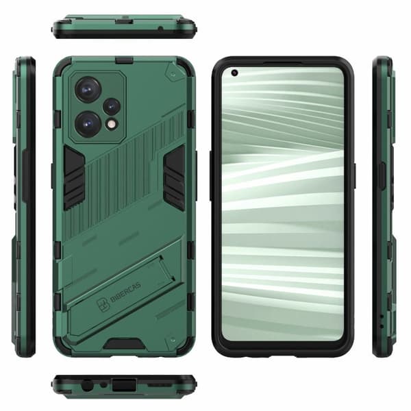 Stöttåligt Realme 9 Pro Plus hybridskal - Grön