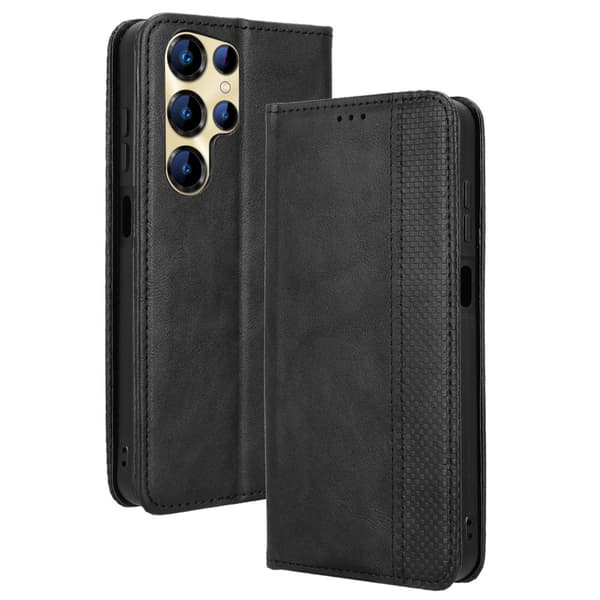 Oukitel C68 læderetui med pung - Sort