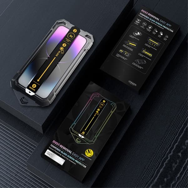 HD Clear Silk Print tempered Glass Screen Protector for iPhone 15 Pro