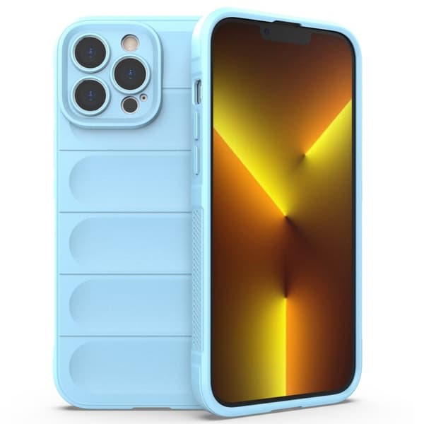 Blødt, grebsformet cover til iPhone 13 Pro Max - Baby Blue