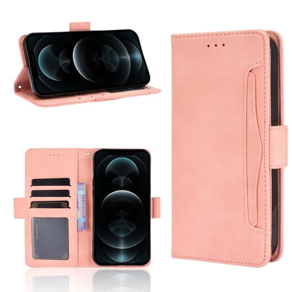 Modernt iPhone 13 Pro fodral med plånbok - Rosa