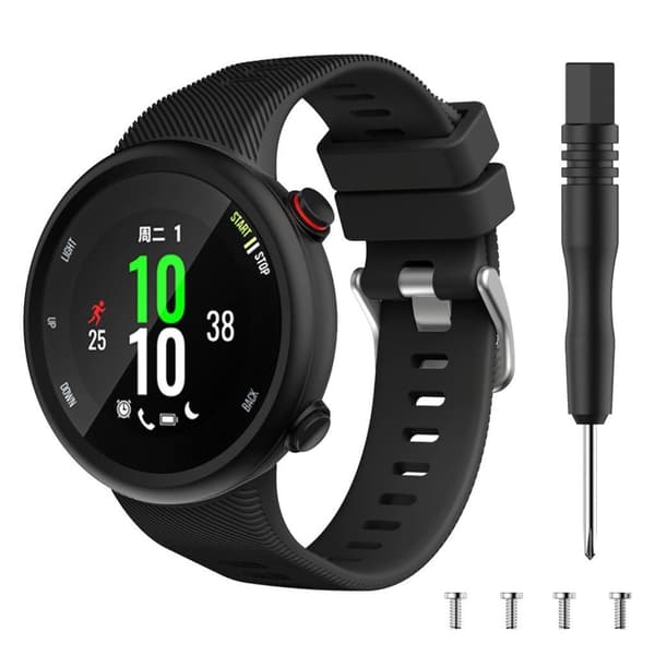 Garmin Forerunner 45 siisti silikoninen kellonauha - Musta