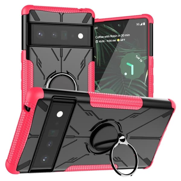 Kickstand-deksel med magnetisk ark for Google Pixel 6 Pro - Rose