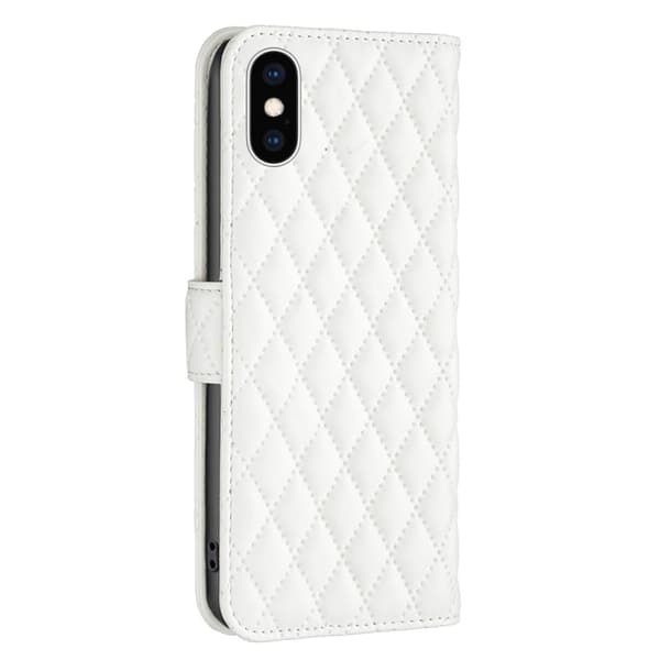 Matt iPhone Xs Max fodral med rombmönster - Vit