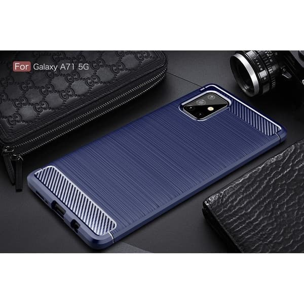 Carbon Flex Samsung Galaxy A71 5G skal - Blå