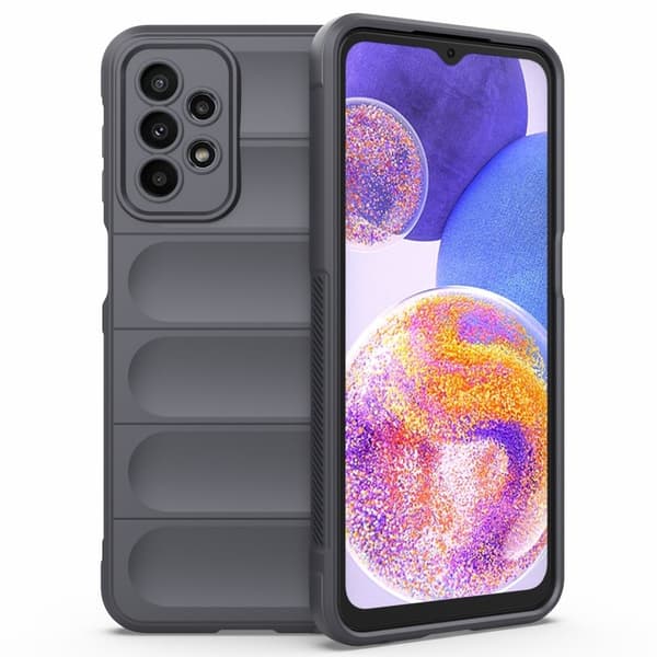 Blødt grebsformet cover til Samsung Galaxy A23 5G - Sølv/Grå