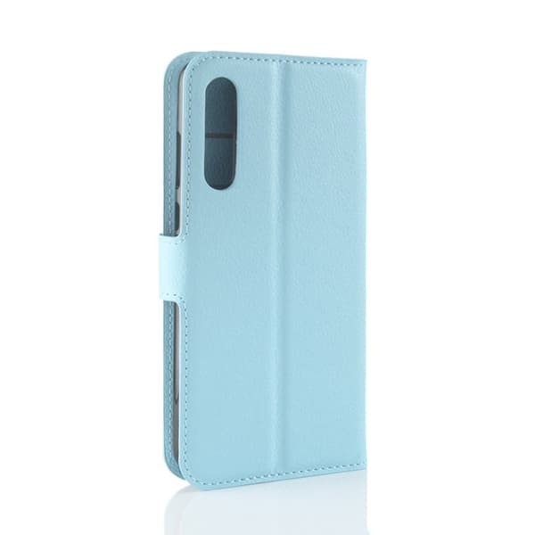Huawei P20 Pro Etui laget av kunstlær og silikon – Blå