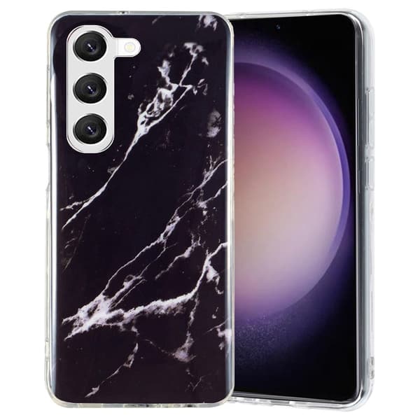 Marble Samsung Galaxy S23 Plus Etui - Sort