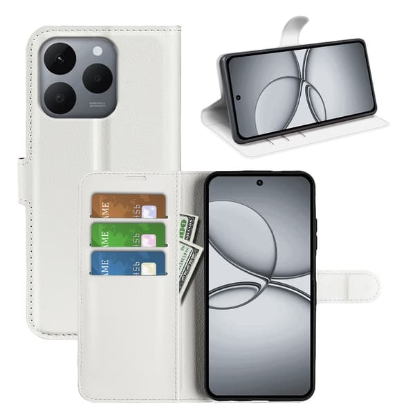 Classic Realme 15T flip etui - Hvit