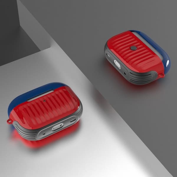 Airpods Pro 2 kuffertlignende etui - Blå / Rød