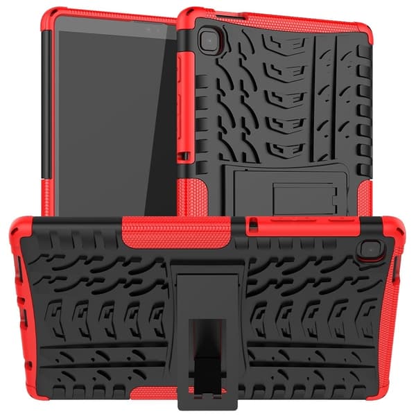 Dækmønster kickstand-etui til Samsung Galaxy Tab A7 Lite - Rød