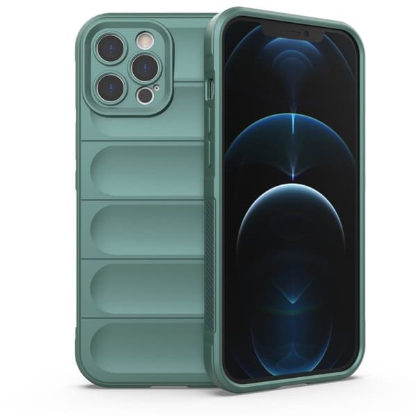 Mjukt greppformat iPhone 12 Pro Max skal - Grön