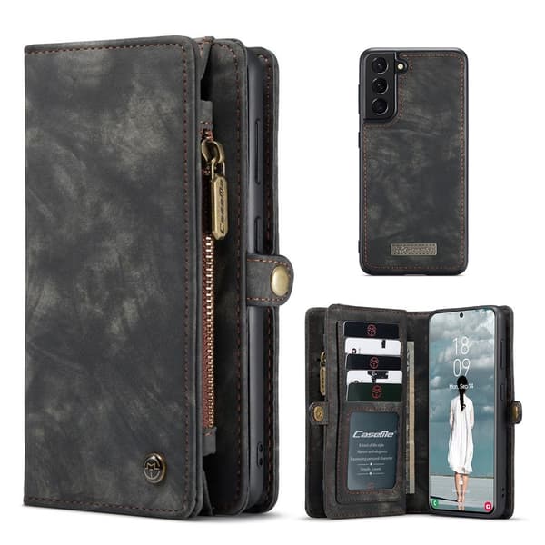 CaseMe Samsung Galaxy S21 FE Zipper Wallet - Sort