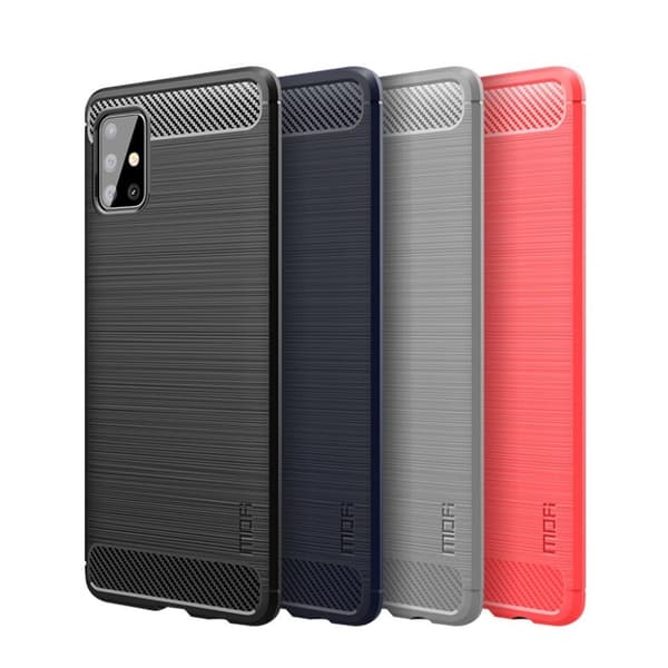 Carbon Shield Samsung Galaxy A51 skal - Röd
