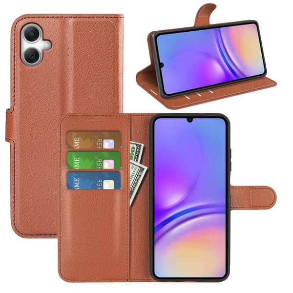 Classic Samsung Galaxy A07 flip etui - Brun
