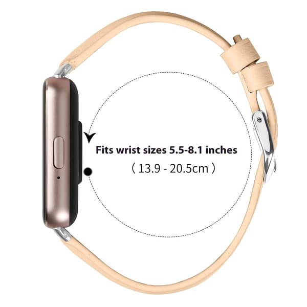 Samsung Galaxy Fit3 urrem sølvspænde slank læderrem - Kamel