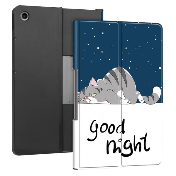 Lenovo Tab Plus stander etui Pattern Print Leather Tablet Cover - Kat
