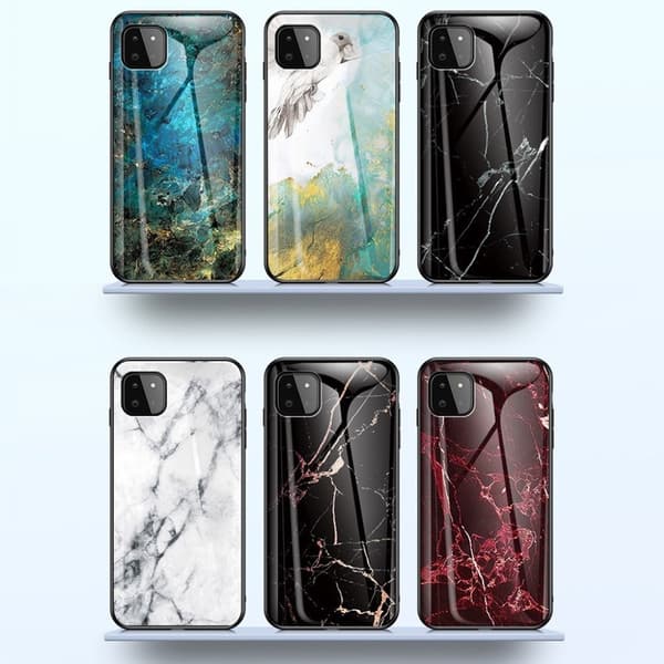 Fantasy Marble Samsung Galaxy A22 5G cover - Guld Sort Marmor