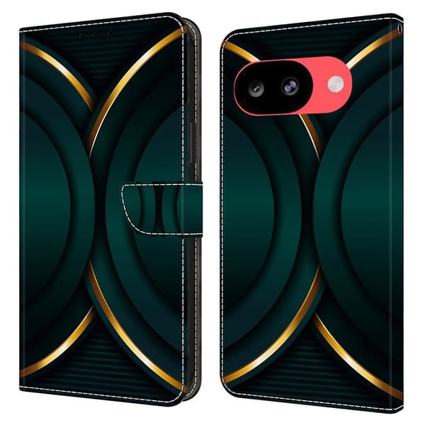 Wonderland Google Pixel 10a flip-etui - Gull Kontur