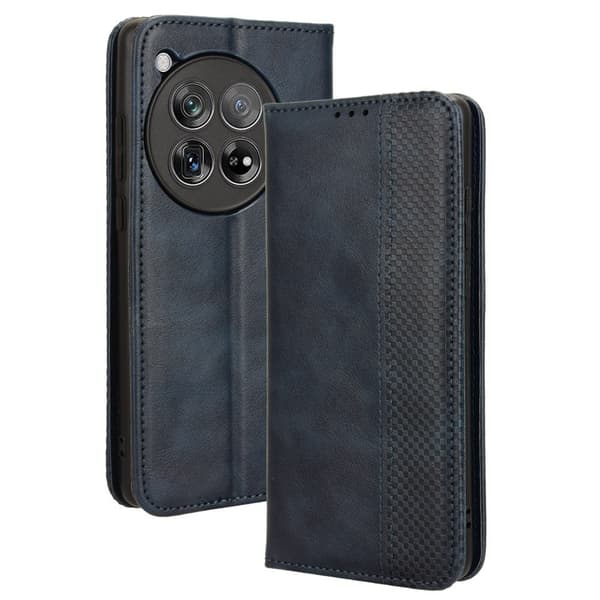 Bofink Vintage OnePlus 12 lærveske - Blå