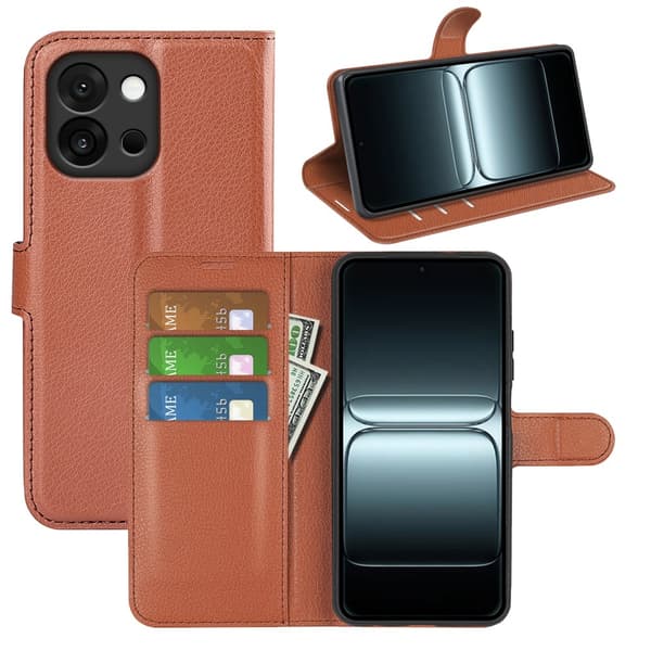 Classic OnePlus 13T flip etui - Brun