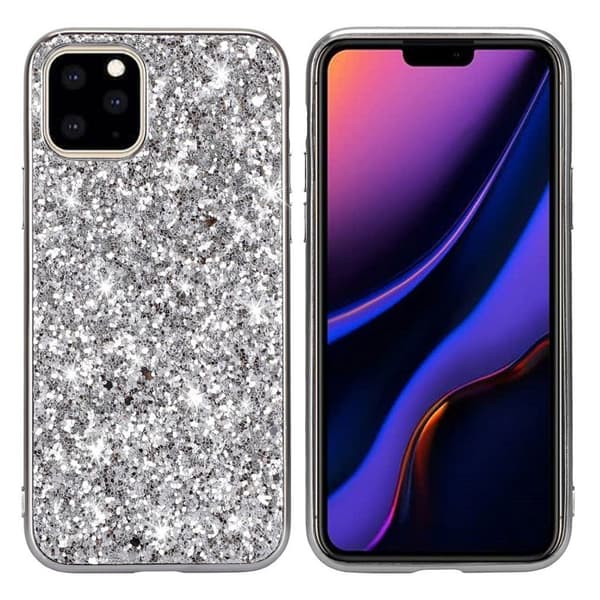 Glitter iPhone 11 Pro cover - Sølv/Grå