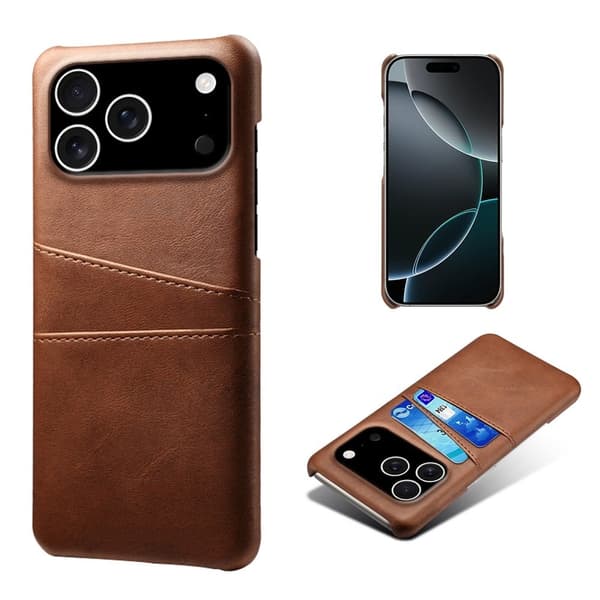 Dual Card iPhone 17 Pro deksel - Brun