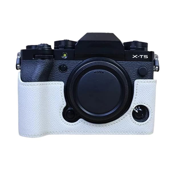 Fujifilm X-H2 läderöverdrag för halva kroppen - Vit