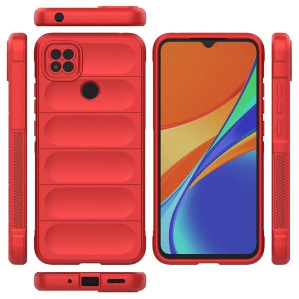 Mjukt greppformat Xiaomi Redmi 9C skal - Röd