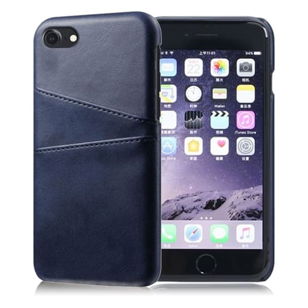 Dual Card iPhone SE 2020 / iPhone 7 / iPhone 8 cover - Blå
