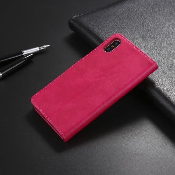 LC.IMEEKE iPhone X flip etui - Lyserød