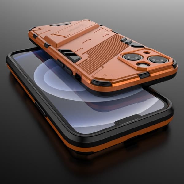 Stöttåligt iPhone 13 Mini hybridskal - Orange