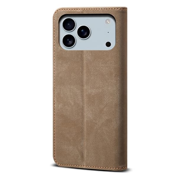 Jeans iPhone 17 Pro flip etui - Khaki