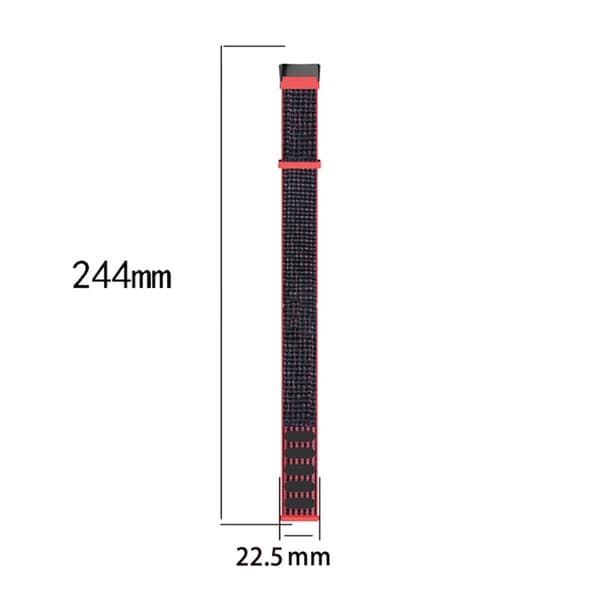 Elastisk nylon-urrem Fitbit Charge 5 - Sort