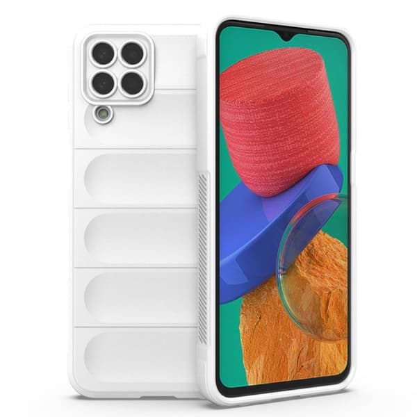 Blødt grebsformet cover til Samsung Galaxy M33 5G - Hvid