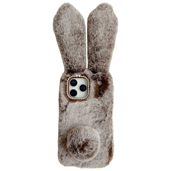 Fluffy Rabbit iPhone 17 Pro Cover - Brun