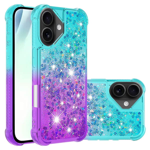 Princess iPhone 17 cover - Himmelblå + Lilla