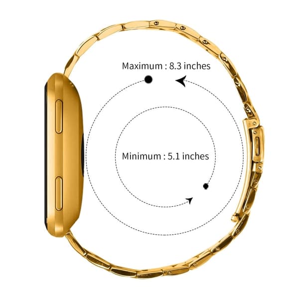 Fitbit Versa Lite / Versa 2 / Versa Urrem i rustfrit stål med tre perler - Guld