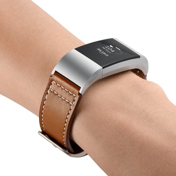 Fitbit Charge 2 ægte læder Urrem - Brun