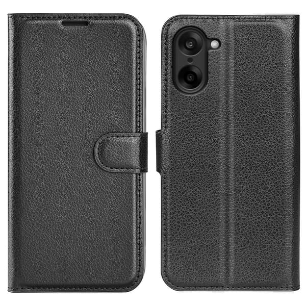 Klassisk OnePlus Nord CE5 flip etui - Sort