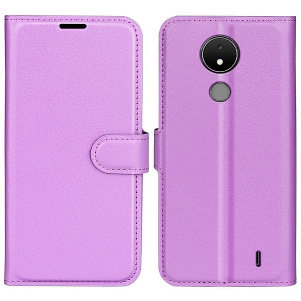 Klassisk Nokia C21 Flip Etui - Lilla