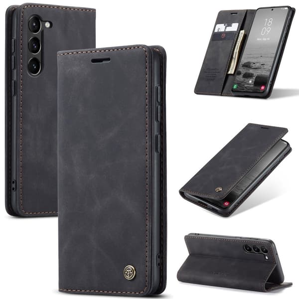 CaseMe Samsung Galaxy S24 smooth etui - Sort