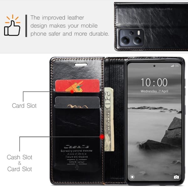 CaseMe Xiaomi Poco X5 / Redmi Note 12 Smooth Etui - Svart
