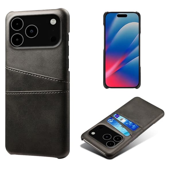 Dual Card iPhone 17 Pro Max deksel - Svart