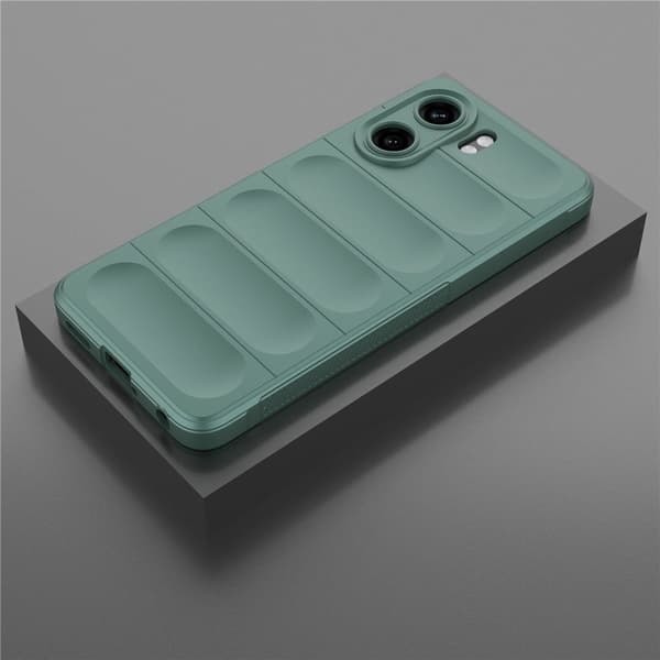 Mjukt greppformat Oppo A5x 4G skal - Grön