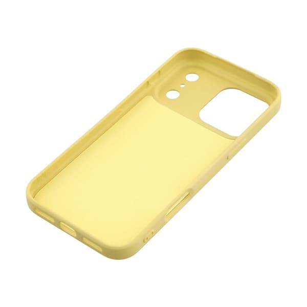 Mikrofiberforet blødt gummi iPhone 17 Pro Max cover - Gul