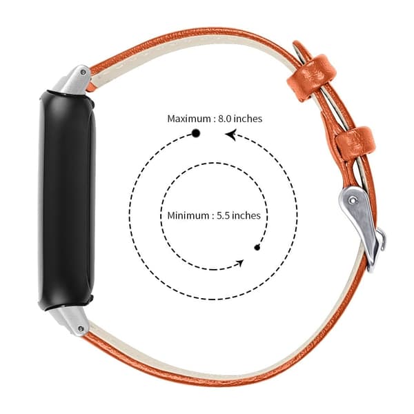 Fitbit Inspire 3 Ægte læderrem - Orange