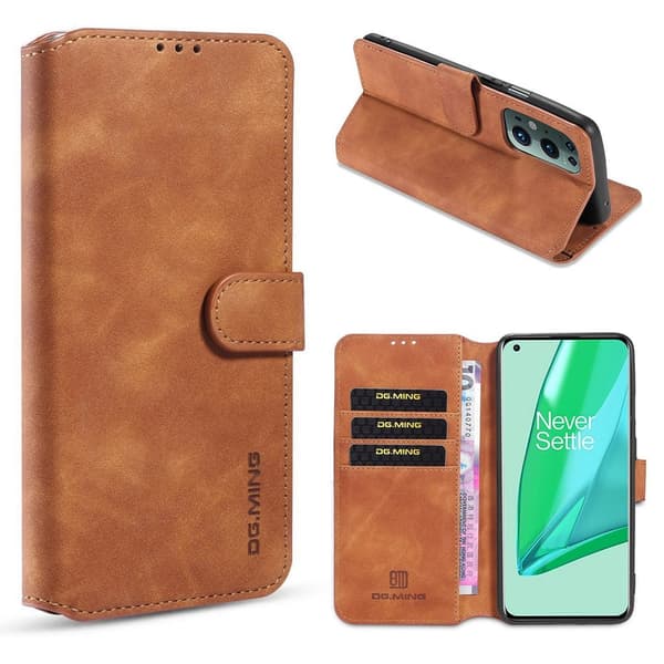 DG.Ming Retro OnePlus 9 Pro fodral - Brun