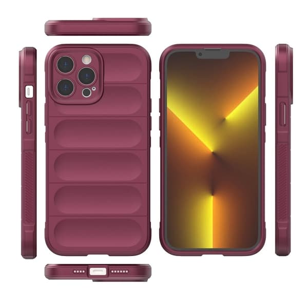 Mjukt greppformat iPhone 13 Pro Max skal - Röd