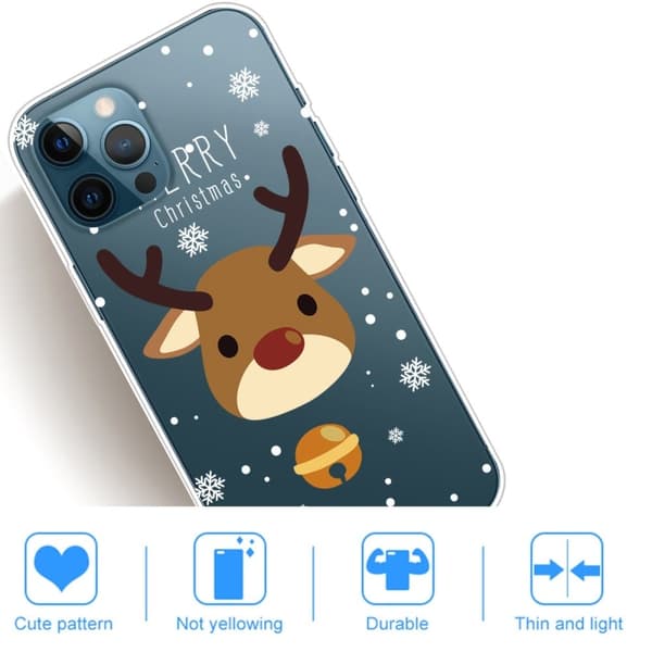Juleveske til iPhone 14 Pro - Reinsdyr Med Bjelle